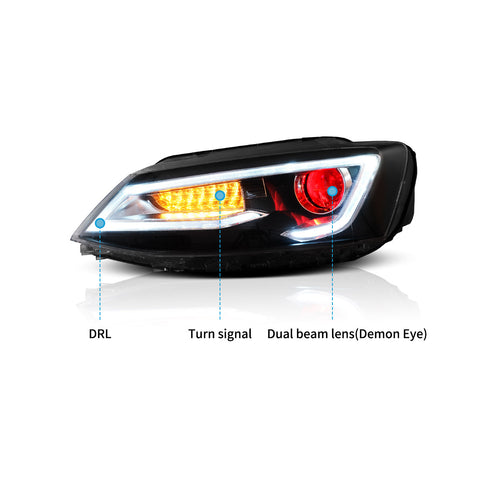 VLAND Headlights For Volkswagen Jetta/Sagitar MK6 2012-2018