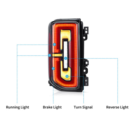 VLAND LED Tail lights For Ford Bronco 2021-2024 With Dynamic Welcome Lighting