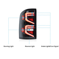 VLAND LED Tail lights For GMC Sierra 1500 2500HD 3500HD 2014-2018