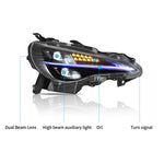 VLAND Full LED Headlights For 2012-2021 Toyota 86 GT86, Scion Frs, Subaru Brz