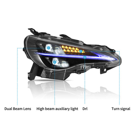 VLAND LED Headlights For 2012-2020 Toyota 86 GT86 & Scion Frs & Subaru Brz