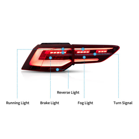 VLAND LED Tail Lights For Volkswagen Golf Mk8 2020-2023