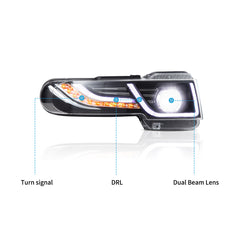 VLAND LED Headlights With Grille for Toyota FJ Cruiser 2006-2022 Land Rover Style