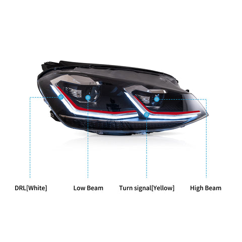 VLAND Headlights for Volkswagen Golf MK7 2015-2017