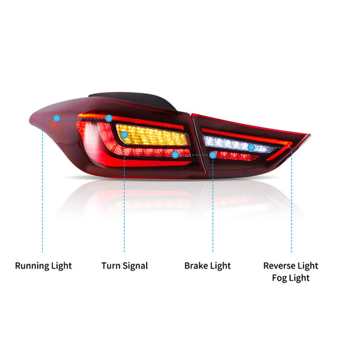 VLAND LED Tail Lights for Hyundai Elantra 2011-2015
