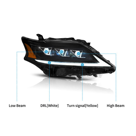 VLAND Full LED Headlights For Lexus RX 270 350 450h 2013-2015