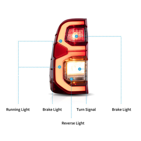 VLAND LED Tail Lights For Toyota Hilux 2015-2020