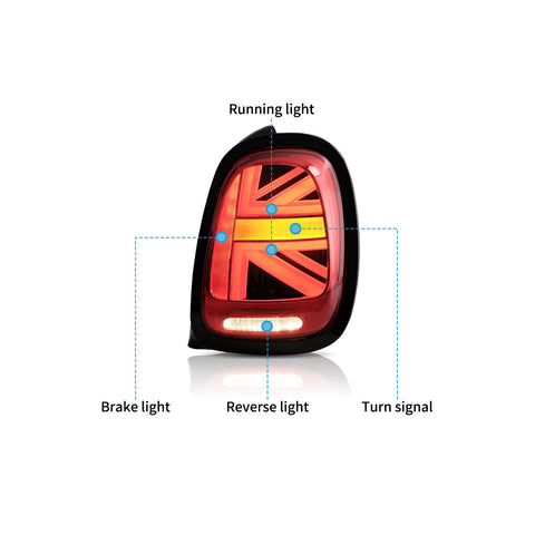 VLAND LED Tail Lights for 2014-2019 Mini Cooper Hatch F55 F56 F57