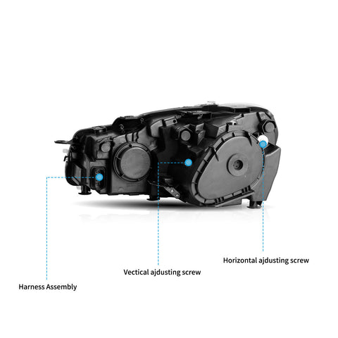 VLAND LED Headlights For 2009-2014 Volkswagen Golf 6 MK6(Europe is 2008-2012)