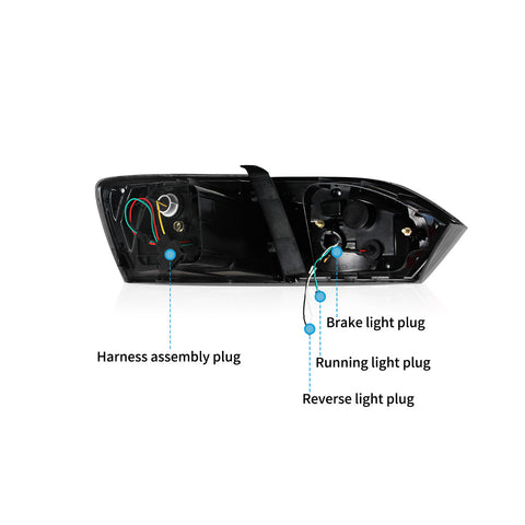 VLAND LED Taillights for Volkswagen Jetta Sagitar 2012-2014