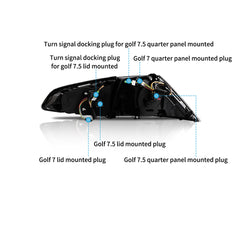 VLAND LED Tail Lights for Volkswagen Golf 7 MK7 2014-2020