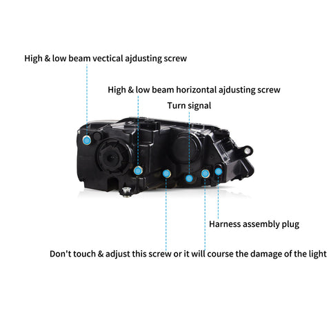 VLAND Headlights For Volkswagen Jetta/Sagitar MK6 2012-2018