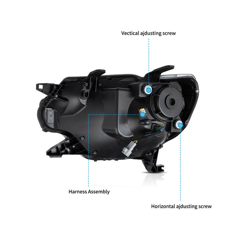 VLAND LED Headlights For 2012-2015 Toyota Tacoma with Start-up Animation