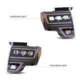 VLAND LED Matrix Projector Headlights For Ford F150 2009-2014