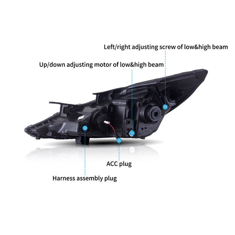 VLAND LED Headlights For 2011-2014 Hyundai Sonata