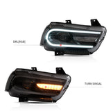 VLAND LED Headlights For Dodge Charger 2011-2014 RGB Style