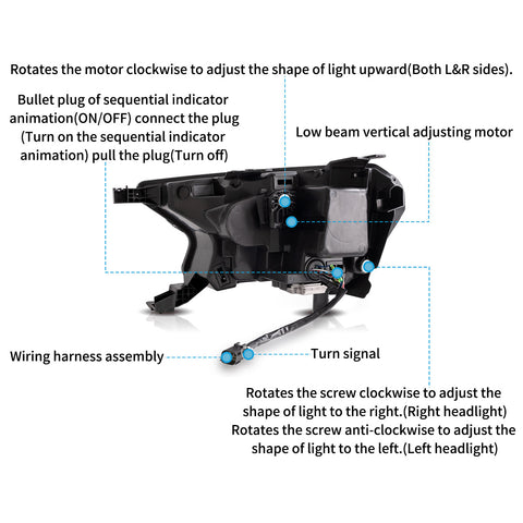 VLAND LED Matrix Headlights for Ford Ranger 2016-2022