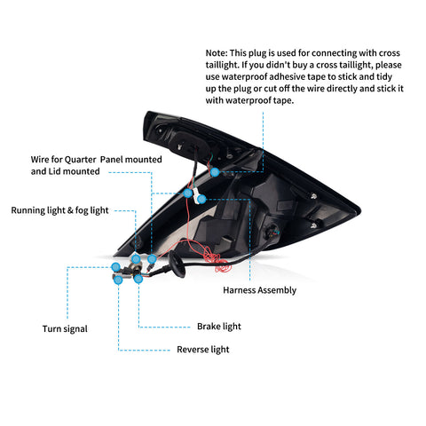 VLAND LED Taillights For 2016-2021 Honda Civic with start-up animation