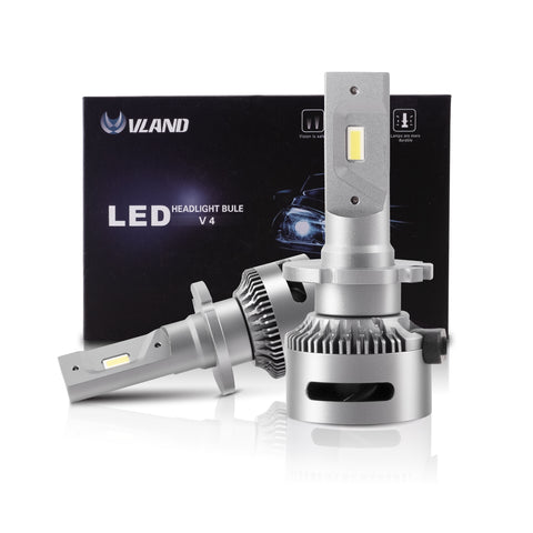 VLAND 2PCs D2S/H7/9005 LED Headlight Bulbs 35W 6000K Super Bright