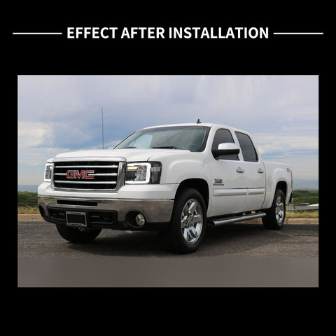 VLAND LED Reflection Bowl Headlights For 2007-2013 GMC Sierra 1500 2500HD 3500HD