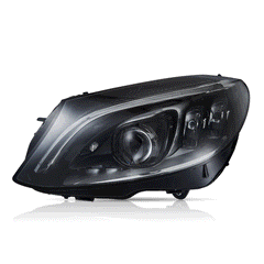 VLAND LED Headlights For 2015-2021 Mercedes Benz C-Class W205 With Blue DRL