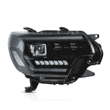 VLAND Full LED Headlights For 2012-2015 Toyota Tacoma Black with Start-up Animation