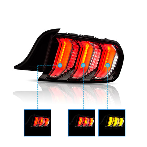 VLAND LED Tail Lights For Ford Mustang 2015-2020 S550 with 5 models Turn Signal