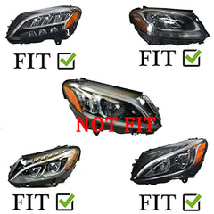 VLAND LED Headlights For 2015-2020 Mercedes Benz C-Class 4th Gen. W205