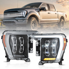 VLAND LED Dual-beam Headlight and Taillight Kit For Ford F150  2021 2022 2023