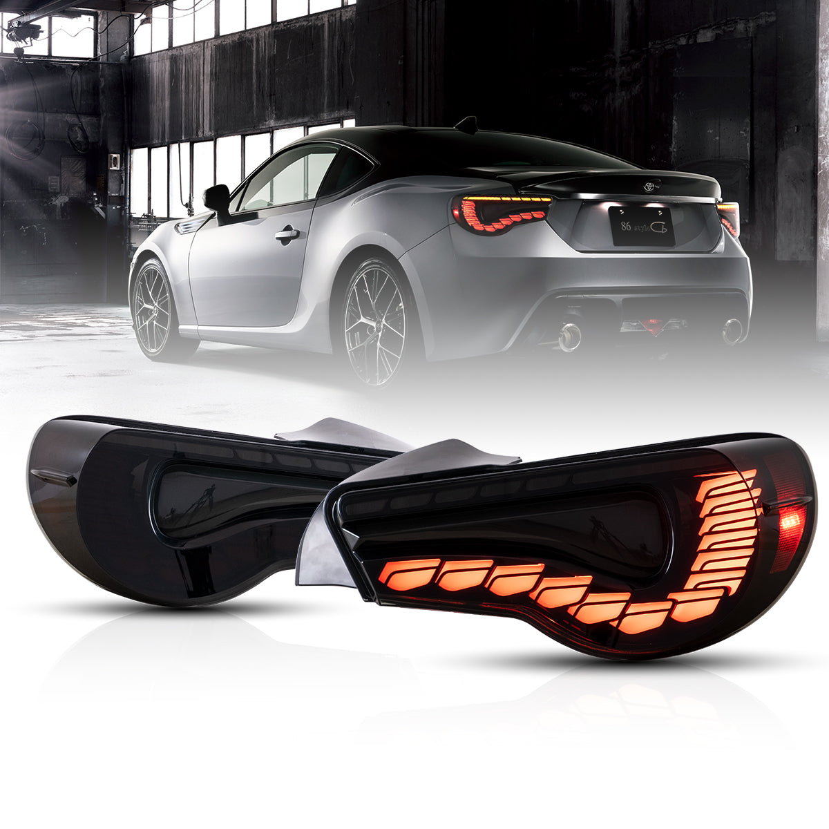 VLAND LED Tail Lights For 2012-2020 Toyota 86 GT86 & Subaru BRZ & Scion FRS [Dragon Style]