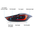 VLAND LED Tail Lights for Hyundai Elantra 2011-2015