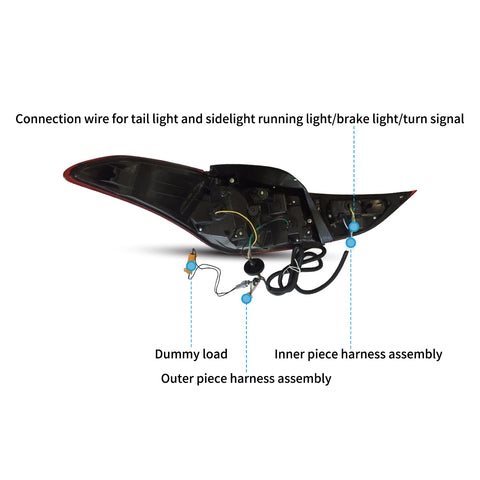 VLAND LED Tail Lights for Hyundai Elantra 2011-2015