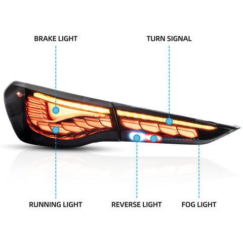 VLAND OLED Taillights For 2021-2024 Bmw 4 Series M4 I4 G22/G23/G26/G82/G83