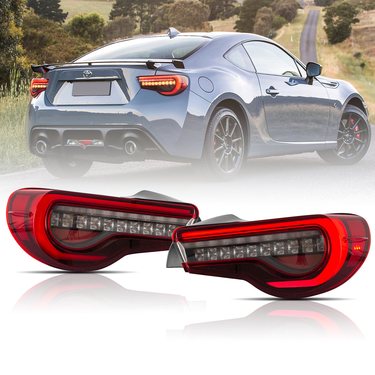 VLAND LED Tail Lights for Toyota 86 2012-2020 & Subaru BRZ 2012-2020 & Scion FR-S 2012-2020