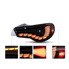 VLAND LED Tail Lights For 2012-2020 Toyota 86 GT86 & Subaru BRZ & Scion FRS [Dragon Style]