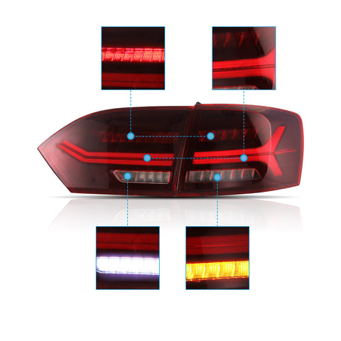 VLAND LED Taillights for Volkswagen Jetta Sagitar 2012-2014