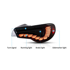 VLAND LED Tail Lights For 2012-2020 Toyota 86 GT86 & Subaru BRZ & Scion FRS [Dragon Style]
