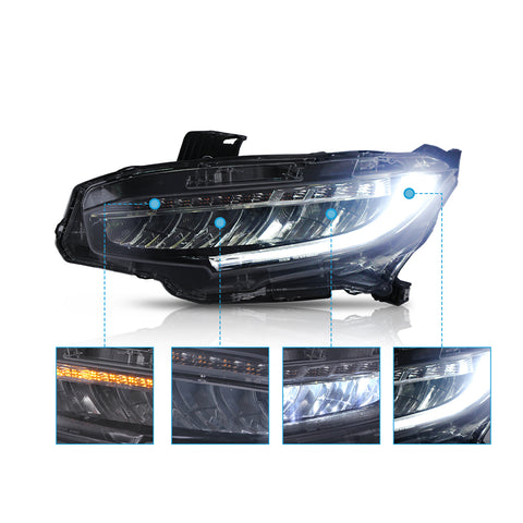 VLAND LED Headlights For Honda Civic 2016-2021