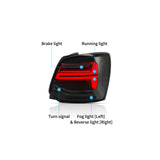 VLAND LED Tail Lights For Volkswagen Polo 2009-2017