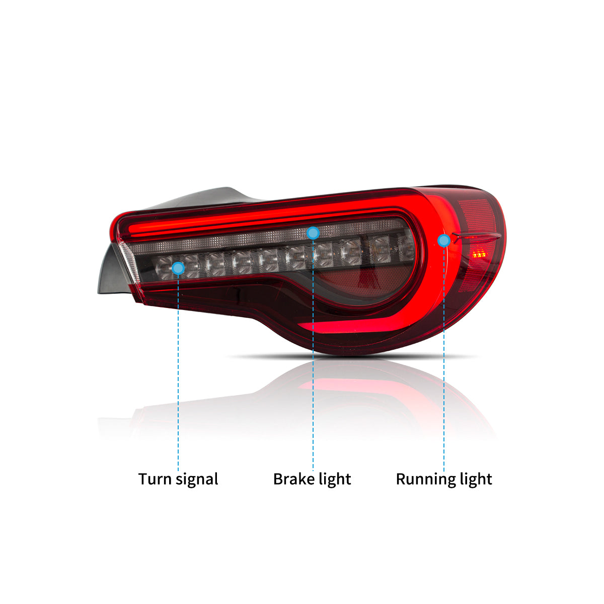 VLAND LED Tail Lights for Toyota 86 2012-2020 & Subaru BRZ 2012-2020 & Scion FR-S 2012-2020
