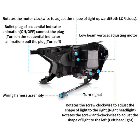 VLAND LED Matrix Headlights for Ford Ranger 2016-2022
