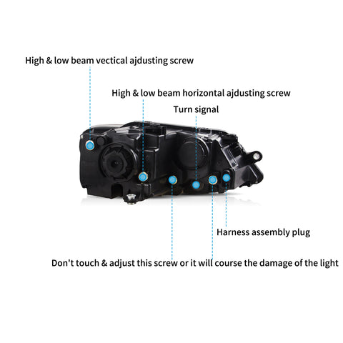 VLAND Headlights For Volkswagen Jetta/Sagitar MK6 2012-2018