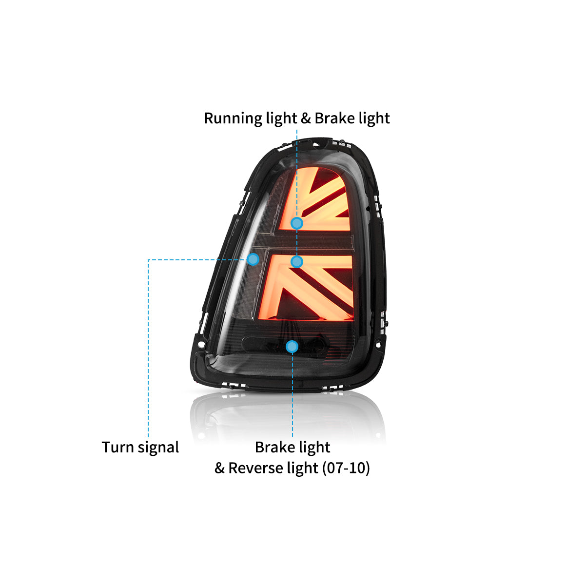 VLAND LED Tail Lights For 2007-2013 Mini Cooper R Series 2th Gen(R56-R59)
