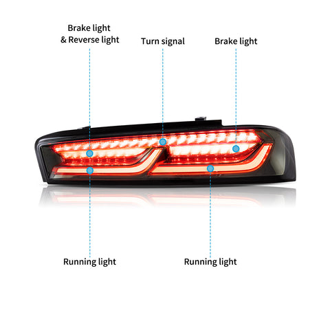 VLAND LED Tail Lights For Chevrolet Camaro Chevy 2016-2018