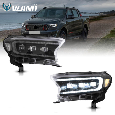  LED Projector Headlights for Ford Ranger 2015-2020 