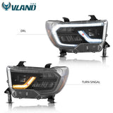 VLAND LED Headlights For Toyota Tundra 2007-2013 Sequoia 2008-2021 Sequential Signal