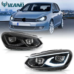 LED Headlights For 2010-2014 Volkswagen Golf 6 MK6 VI LED DRL Projector