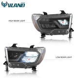 VLAND LED Headlights For Toyota Tundra 2007-2013 Sequoia 2008-2021 Sequential Signal