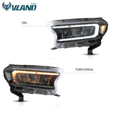 VLAND LED Reflection Bowl Headlights For Ford Ranger 2019-2024 [North American Edition]