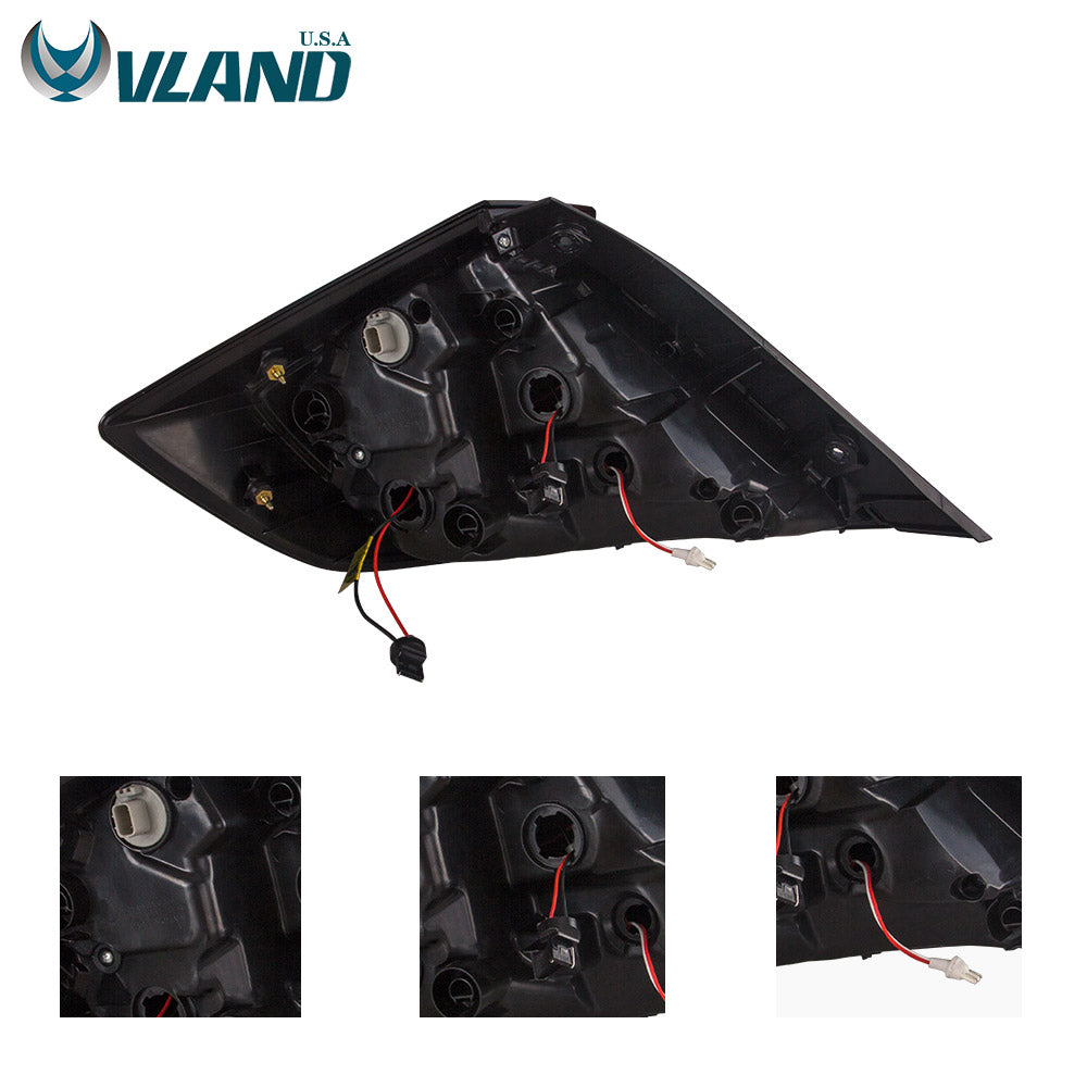 VLAND LED Smoked Tail Lights For Honda Civic 10th Gen 2016-2018 4PCS
